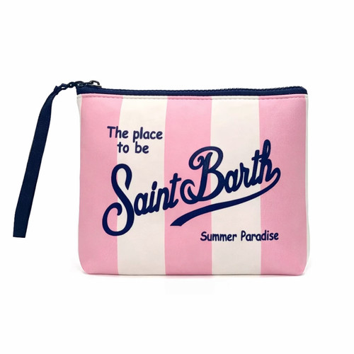 Pochette strisce rosa e - rosa,