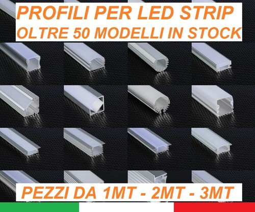 Profilo alluminio 3m per - 2m,