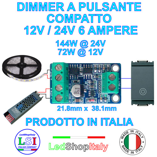 Dimmer compatto pulsante per - pulsante,